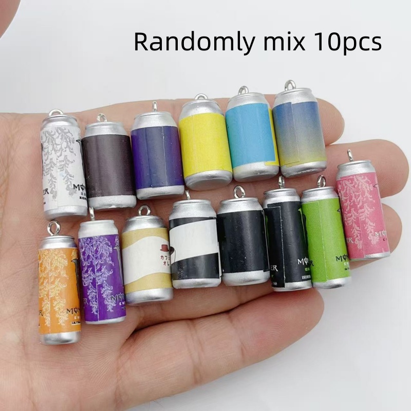 Resin Art Jewellery Kit - 10 szt. Mini Symulowane Puszki Napojów