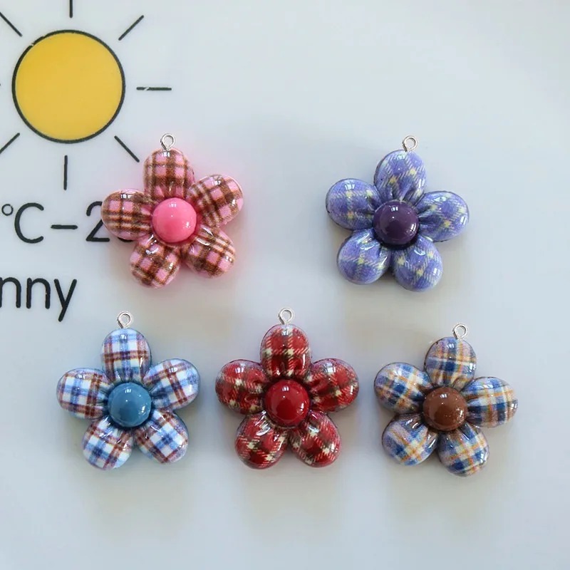 Resin Art Accessories - 10 szt. Słodkie kwiatowe zawieszki z