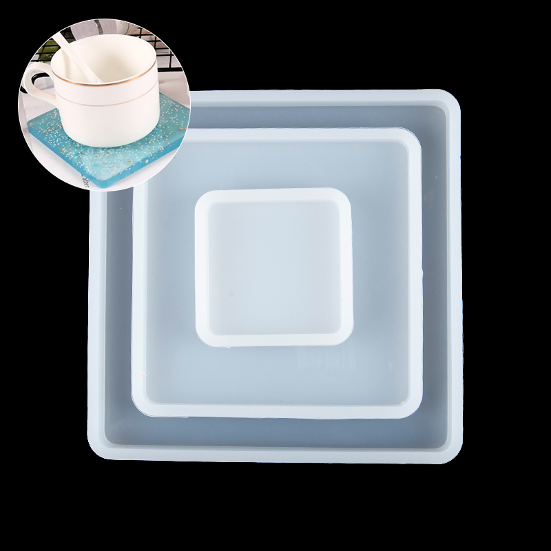 Coaster Mold Square - Kwadratowe silikonowe formy do odlewania żywicy