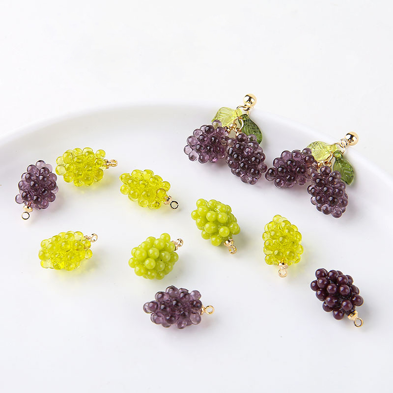Resin Art Jewellery Kit - 6 szt. Urocze Małe Winogronka z