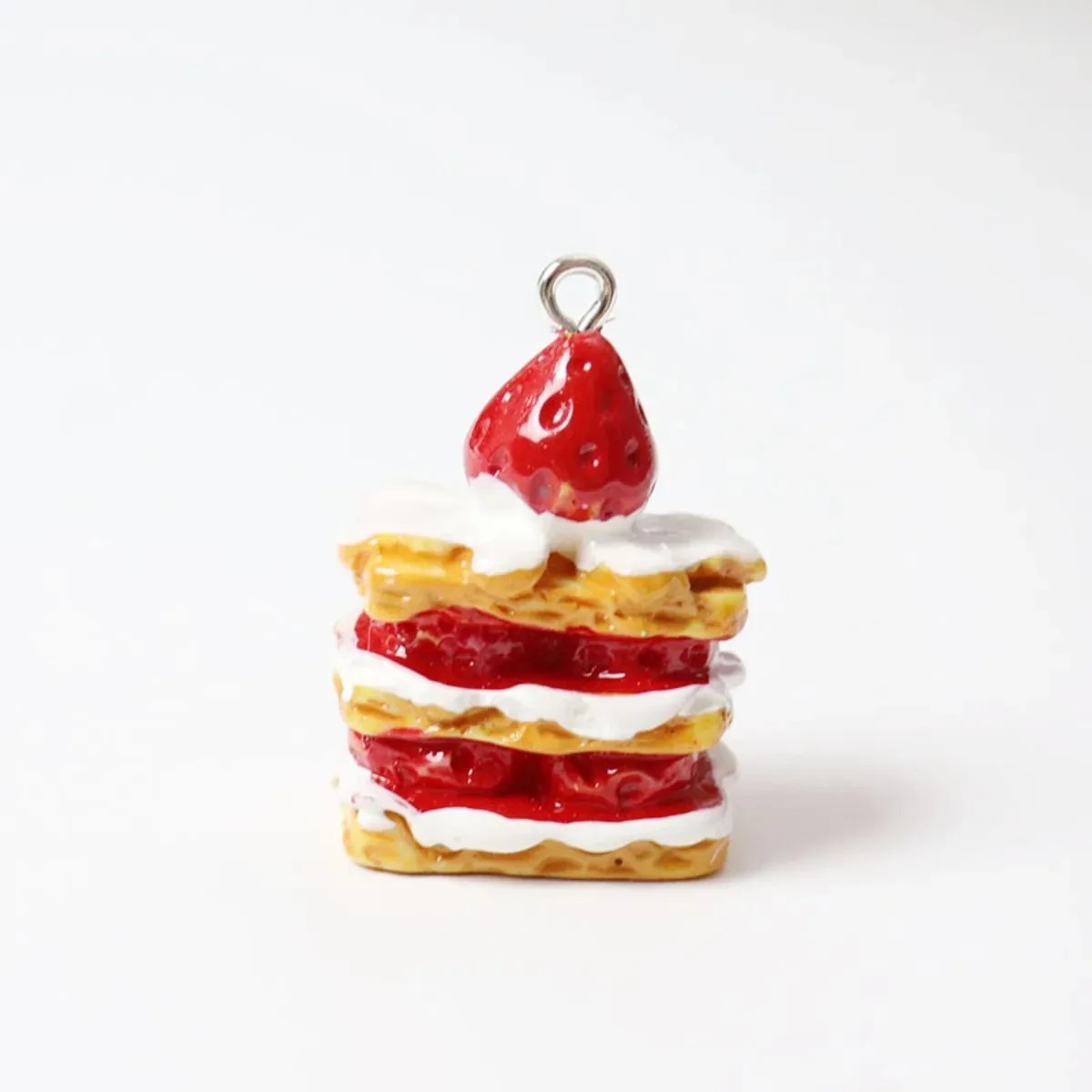 Resin Art Jewellery Kit - 10 sztuk Mini Symulowane Ciasteczka Truskawkowe