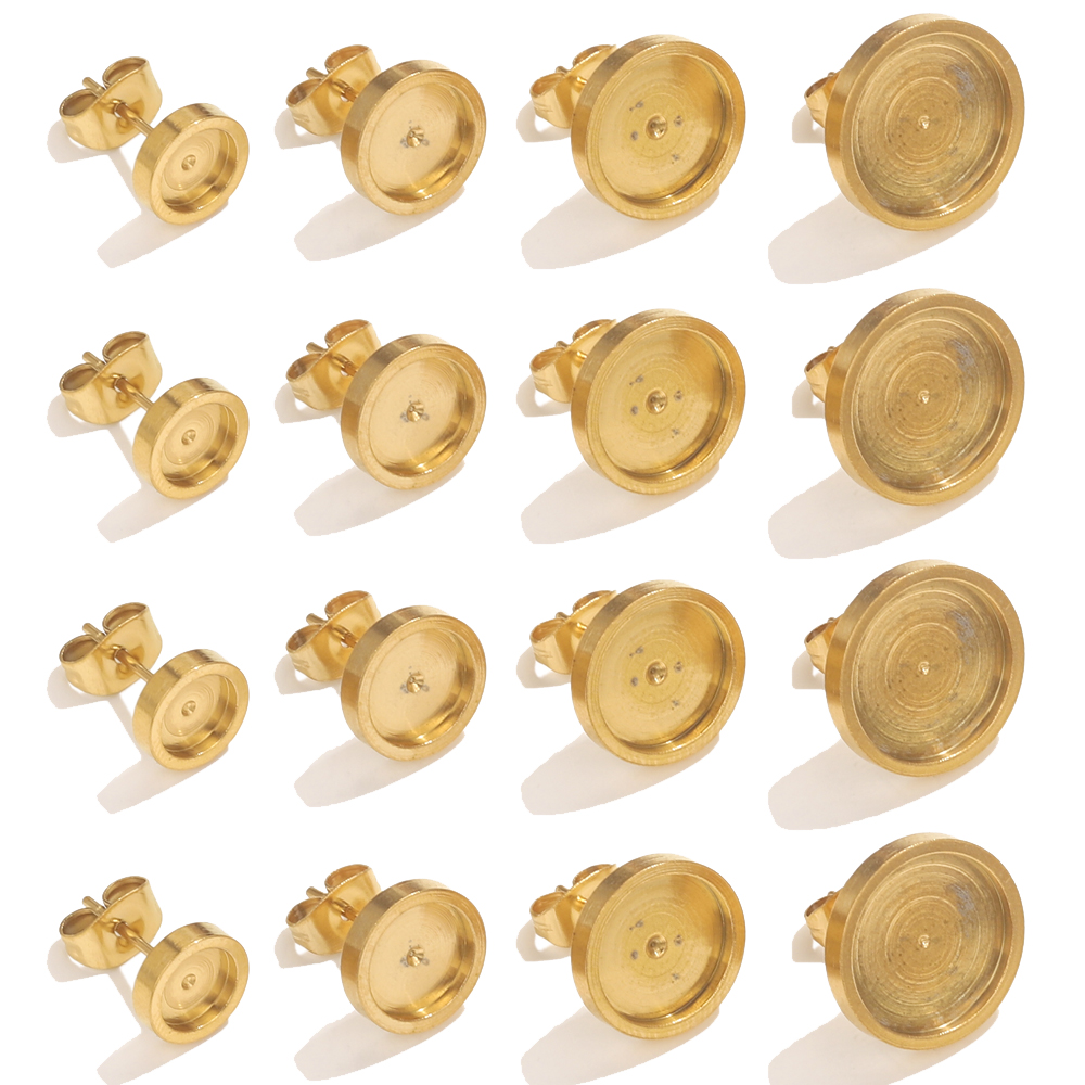 Resin Art Jewellery Kit - 10 sztuk ze stali nierdzewnej złoty