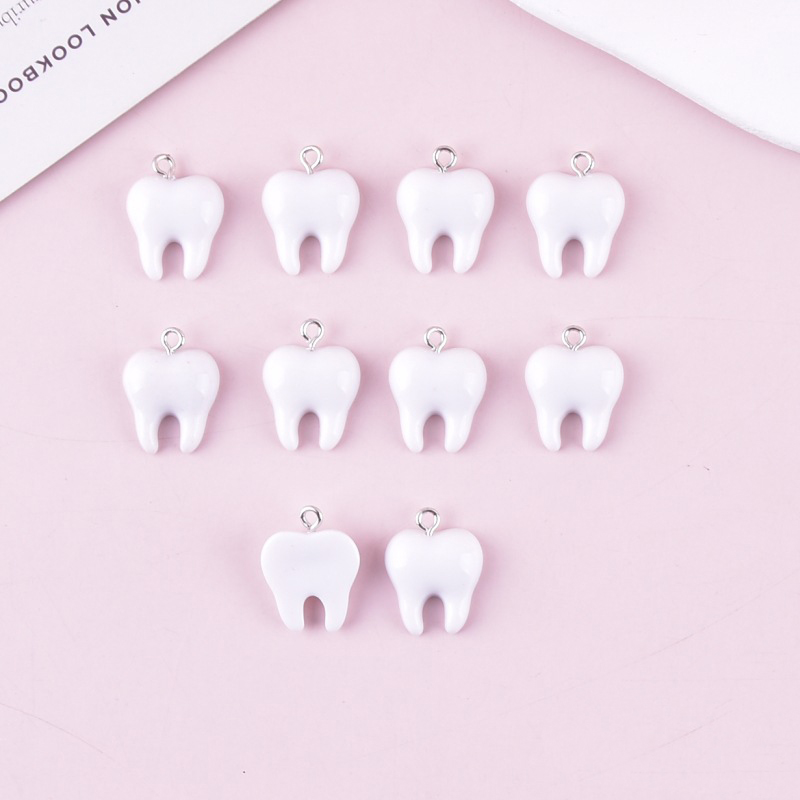 10 szt. Urocze białe zawieszki – Resin Art Jewellery Kit recenzja i cena