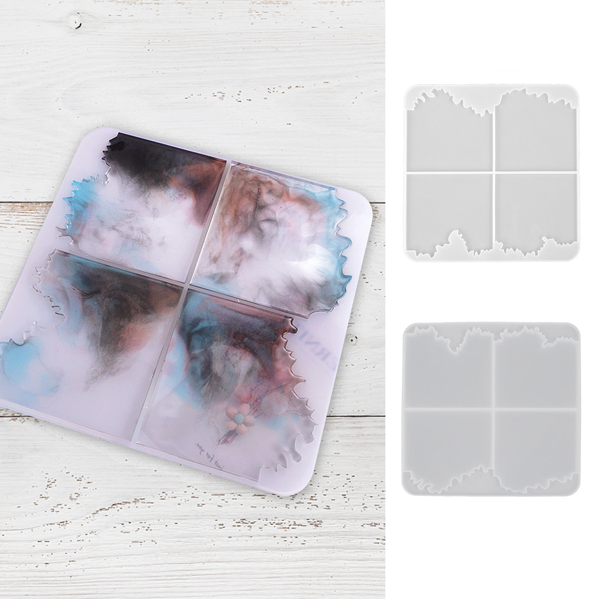 1 szt. biała forma silikonowa  – Coaster Mold Square recenzja i cena