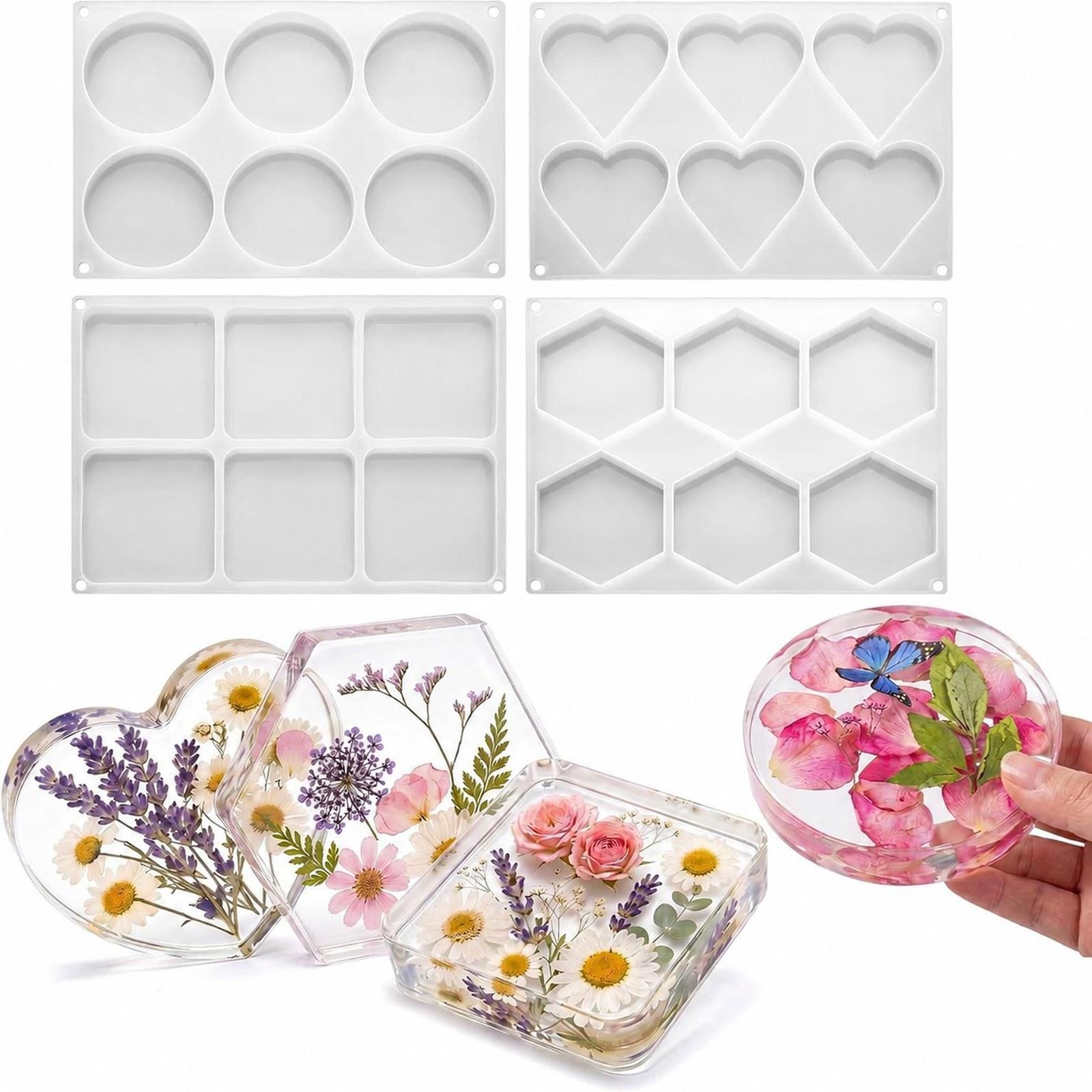 4 szt. Głębokie formy do żywic – Coaster Mold Square recenzja i cena