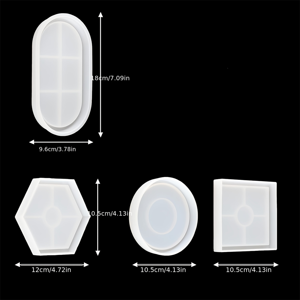 4 sztuki / zestaw silikonowych – Coaster Mold Square recenzja i cena